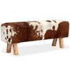 vidaXL Bench Genuine Goat Leather 120x30x45 cm