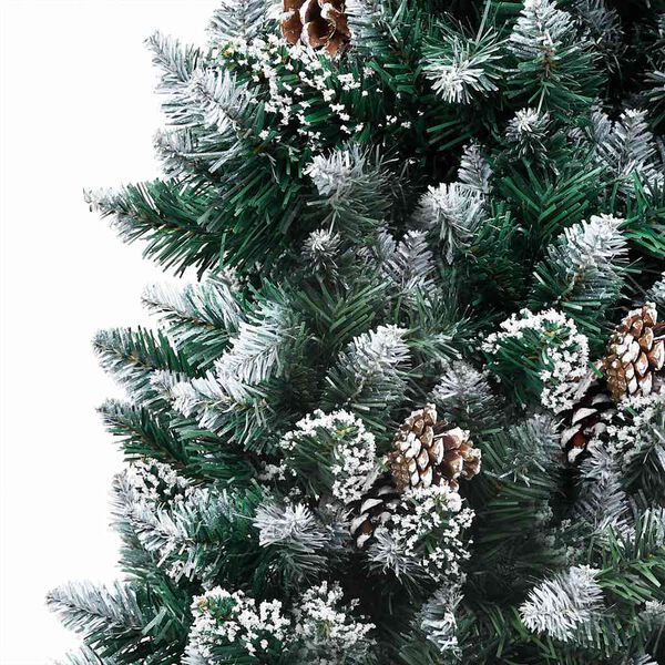 vidaXL Artificial Christmas Tree with LEDs&Ball Set&Pine Cones 240 cm