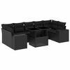 vidaXL 8 Piece Garden Sofa Set with Cushions Black Poly Rattan