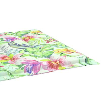 vidaXL Sun Lounger Cushion Leaf Pattern 200x60x3cm Oxford Fabric