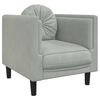 vidaXL 2 Piece Sofa Set with Pillows Dark Grey Velvet