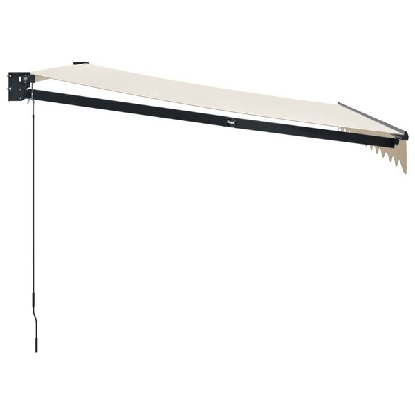 vidaXL Retractable Awning Cream 3.5x2.5 m Fabric and Aluminium