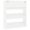 vidaXL Wall Shoe Cabinet White 80x18x90 cm Engineered Wood