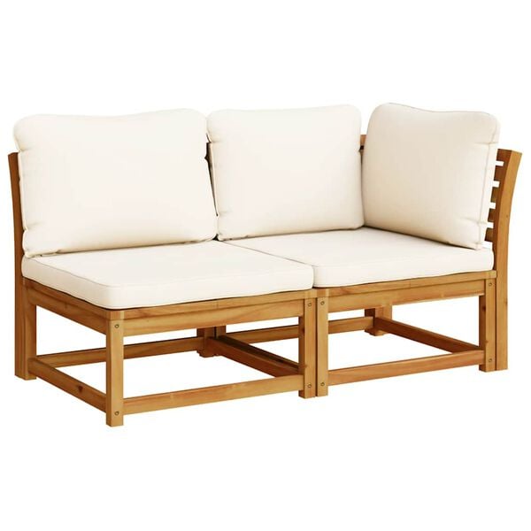 vidaXL 10 Piece Garden Lounge Set with Cushions Solid Wood Acacia