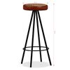 vidaXL Bar Set 5 Pieces Solid Wood Acacia. Genuine Leather & Canvas