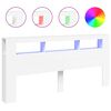 vidaXL LED Headboard White 220x18,5x103,5 cm Engineered Wood