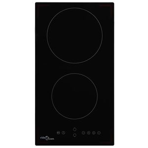 vidaXL Ceramic Hob with 2 Burners Touch Control 3000 W