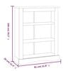 vidaXL 3-Tier Bookcase Mexican Pine Corona Range White 81x29x100 cm