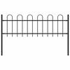 vidaXL Garden Fence "Boxtel" with Hoop Top Steel 170x60 cm Black
