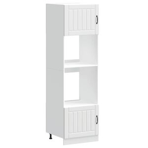 vidaXL Oven Cabinets 2 pcs Lucca White Engineered Wood