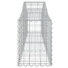 vidaXL Arched Gabion Baskets 14 pcs 200x30x40/60 cm Galvanised Iron