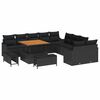 vidaXL Garden Sofa Set 13 pcs 12-Seater Black