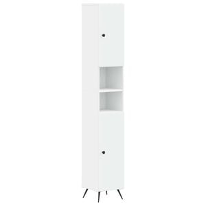 vidaXL Bathroom Cabinet with Open Shelf BREDA White 30 x 31 x 190 cm