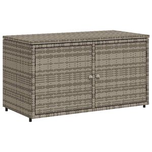 vidaXL Garden Storage Cabinet Grey 110x55x60,5 cm Poly Rattan