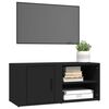vidaXL TV Cabinets 2 pcs Black 80x31.5x36 cm Engineered Wood