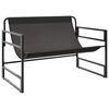 vidaXL Garden Bench with Cushion Taupe 113 cm Steel