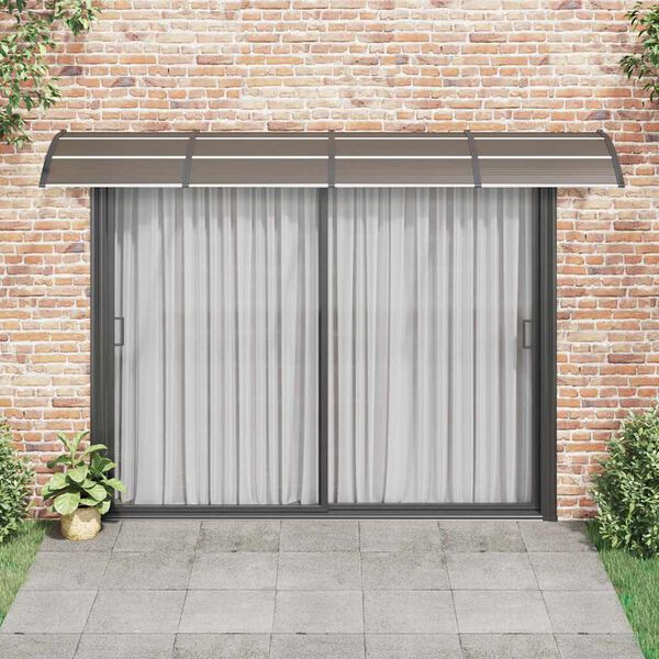 vidaXL Door Canopy Black 350x100 cm Polycarbonate