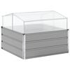 vidaXL Planter Light Grey 100 x 100 x 77 cm Galvanised Steel