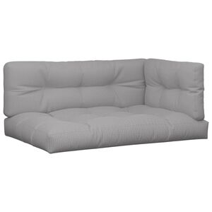 vidaXL Pallet Cushions 7 pcs Grey Fabric