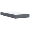 vidaXL Box Spring Bed with Mattress Dark Grey King Single Velvet