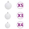 vidaXL Artificial Pre-lit Christmas Tree with Ball Set White 180 cm