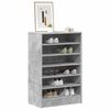 vidaXL Shoe Cabinet Concrete Grey 60x35x92 cm Engineered Wood