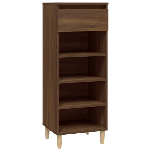vidaXL Shoe Cabinet Brown Oak 40x36x105 cm Engineered Wood