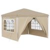 vidaXL Pop-up Party Tent 288 x 288 x 245 cm Cream Oxford Fabric