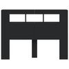 vidaXL LED Headboard Black 140x18.5x103.5 cm Engineered Wood