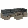 vidaXL Garden Sofa Set 8 pcs Grey Poly Rattan