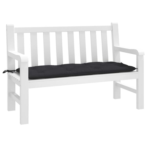 vidaXL Garden Bench Cushion Black 120x50x7 cm Oxford Fabric