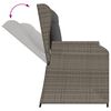vidaXL 3 Piece Garden Sofa Set with Cushions Grey Poly Rattan
