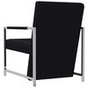 vidaXL Armchair with Chrome Feet Black Faux Leather