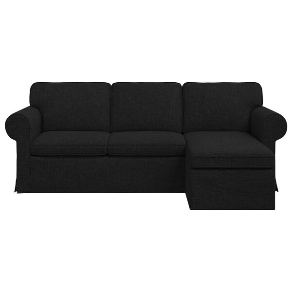 vidaXL Sofa Black Overall dimensions: 215 x 138 x 80 cm (W x D x H)