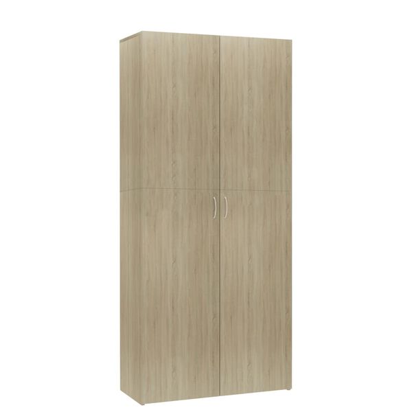 vidaXL Shoe Cabinet Sonoma Oak 80x35.5x180 cm Engineered Wood