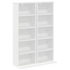 vidaXL CD Cabinet 2 pcs White 33 x 23.5 x 97.5 cm Engineered Wood