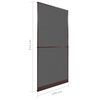 vidaXL Hinged Insect Screen Manual Brown and Black 100 x 215 cm