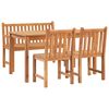vidaXL 4 Piece Garden Dining Set Solid Wood Teak