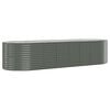 vidaXL Garden Raised Bed Galvanised Steel 322x100x68 cm Grey