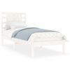 vidaXL Bed Frame without Mattress White 90x190 cm Single Solid Wood