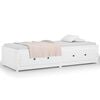 vidaXL Day Bed without Mattress White 90x190 cm Single Single Solid Wood Pine