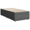 vidaXL Box Spring Bed with Mattress Dark Grey King Single Fabric