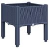 vidaXL Garden Planter with Legs Blue Grey 40x40x42 cm PP
