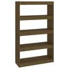 vidaXL Book Cabinet/Room Divider Honey Brown 80x30x135,5 cm Wood Pine