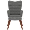 vidaXL Relaxing Chair with Stool Dark Grey Velvet