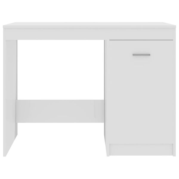 vidaXL Desk High Gloss White 100x50x76 cm Engineered Wood