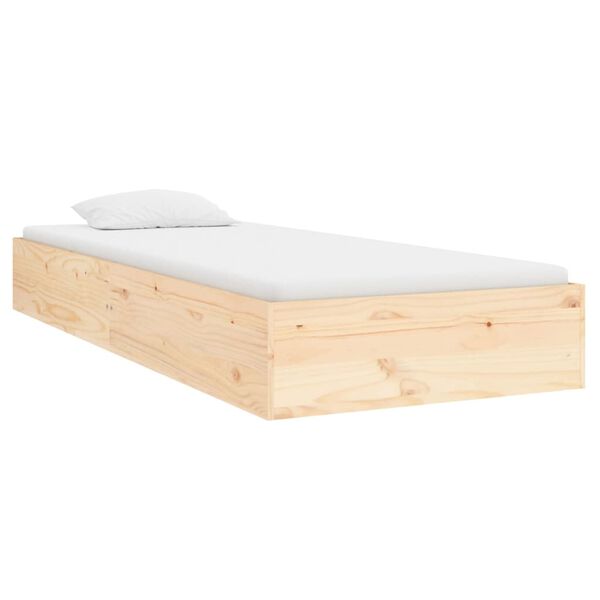 vidaXL Bed Frame without Mattress Solid Wood 90x190 cm Single Single