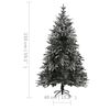 vidaXL Artificial Pre-lit Christmas Tree with Flocked Snow 150 cm PVC&PE