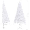 vidaXL Corner Artificial Christmas Tree LEDs&Ball Set White 210 cm PVC