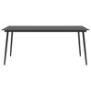 vidaXL 7 Piece Garden Dining Set Black